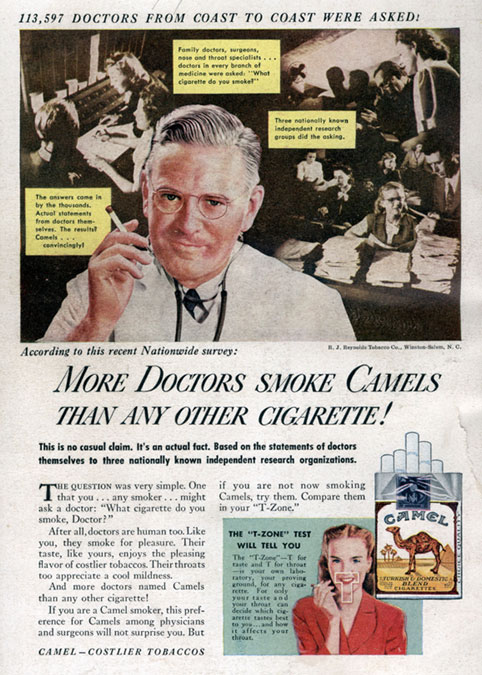 Camel cigarette advertisement